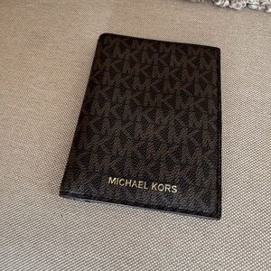 Michael Kors Black and Brown Card Holder